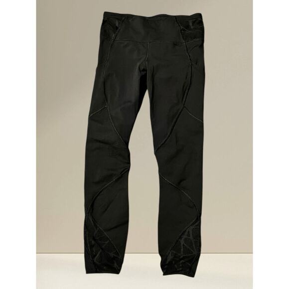 Lululemon Crop Leggings Bundle - Size 6- 4 Pairs Groove Run Inspire Mesh Floral - Picture 4 of 10